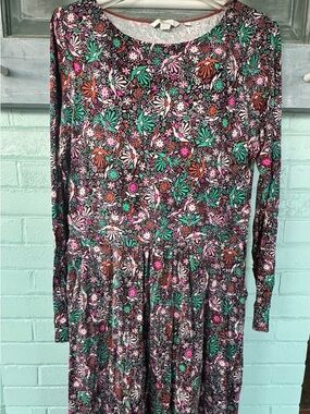 Boden Long Sleeve Floral Midi Dress